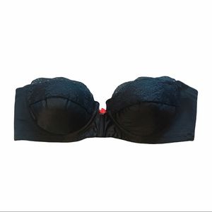 Vintage 80s Strapless Padded Bra 32A